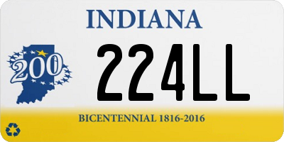 IN license plate 224LL