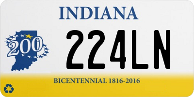 IN license plate 224LN