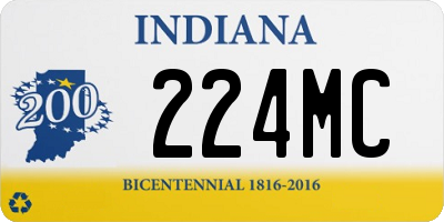 IN license plate 224MC