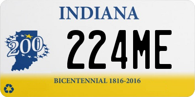 IN license plate 224ME