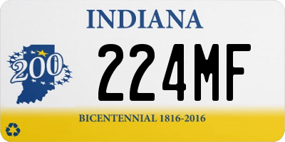 IN license plate 224MF