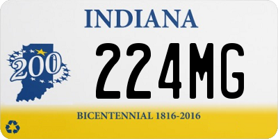 IN license plate 224MG