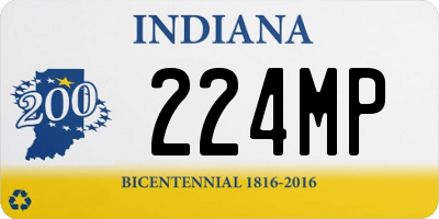 IN license plate 224MP