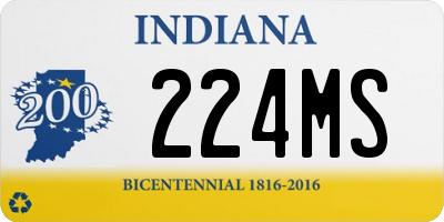 IN license plate 224MS