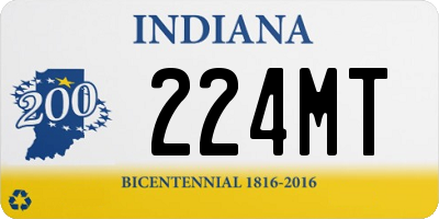 IN license plate 224MT