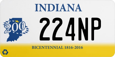 IN license plate 224NP