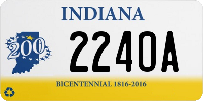 IN license plate 224OA