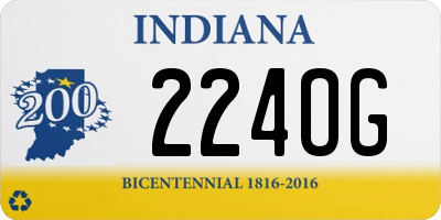 IN license plate 224OG