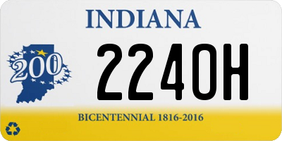 IN license plate 224OH