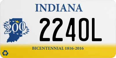 IN license plate 224OL