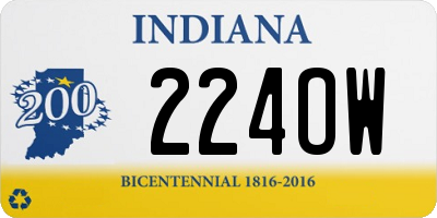 IN license plate 224OW