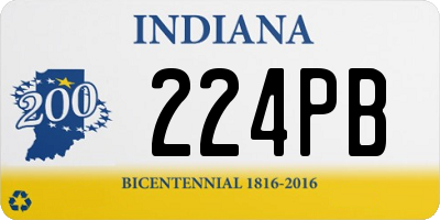 IN license plate 224PB