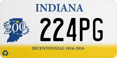 IN license plate 224PG