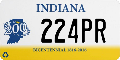 IN license plate 224PR