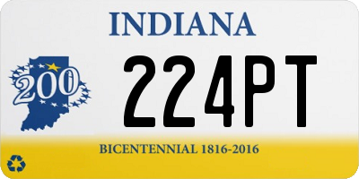 IN license plate 224PT