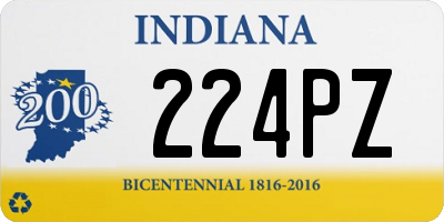 IN license plate 224PZ