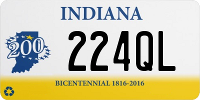 IN license plate 224QL