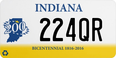 IN license plate 224QR