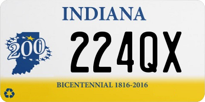 IN license plate 224QX