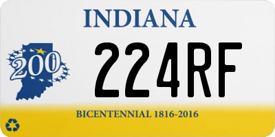 IN license plate 224RF