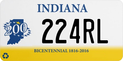 IN license plate 224RL