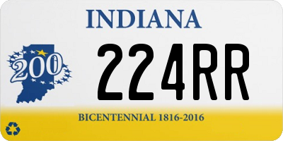 IN license plate 224RR