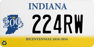 IN license plate 224RW