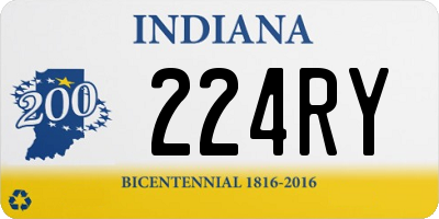 IN license plate 224RY