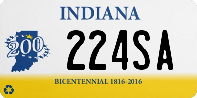 IN license plate 224SA