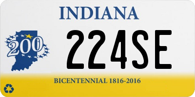 IN license plate 224SE