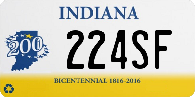 IN license plate 224SF