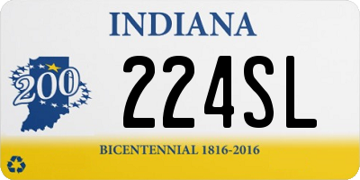 IN license plate 224SL