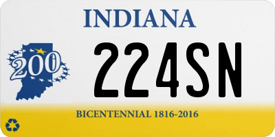 IN license plate 224SN