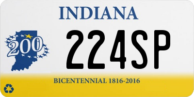 IN license plate 224SP