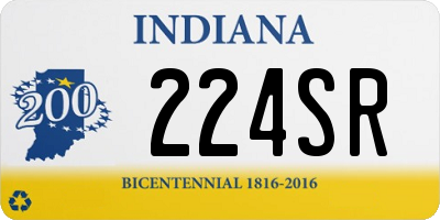 IN license plate 224SR