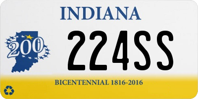 IN license plate 224SS