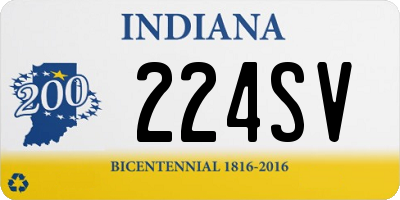 IN license plate 224SV