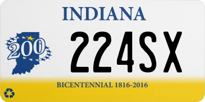 IN license plate 224SX