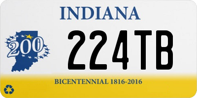 IN license plate 224TB