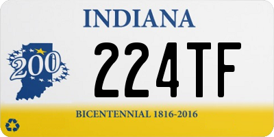 IN license plate 224TF