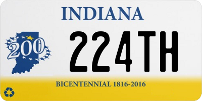 IN license plate 224TH