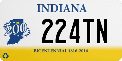 IN license plate 224TN