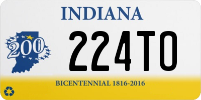 IN license plate 224TO