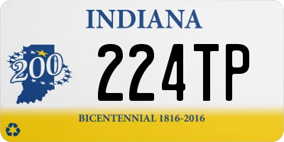 IN license plate 224TP