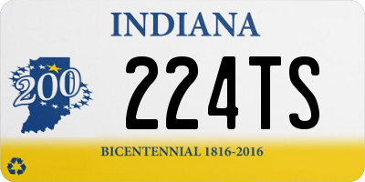 IN license plate 224TS