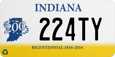 IN license plate 224TY