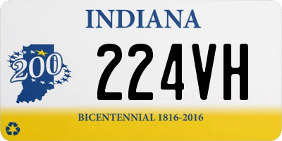 IN license plate 224VH