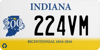 IN license plate 224VM