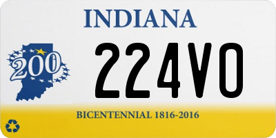 IN license plate 224VO