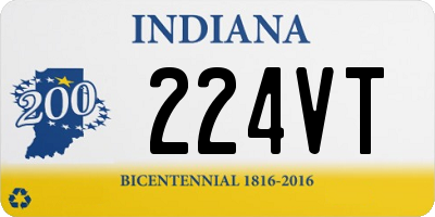 IN license plate 224VT